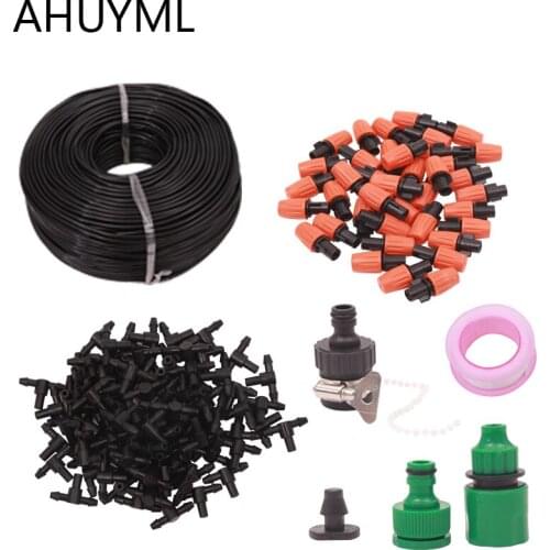 DIY 25m Automatic Micro Drip Irrigation System Garden Irrigation Spray Self Watering Kits with Adjustable Dripper Villa Watering