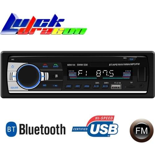 Car Radio Super jsd-530 USB Charge Autoradio 12V Audio 1Din Stereo Player Phone Bluetooth/AUX-IN/MP3/ISO/TF/Remote Control