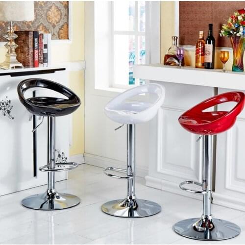 2Pcs/Set Bar Chair ABS Bar Stool 5 Color Simple Casual European Kitchen Backrest Chairs Height Adjusted Dining Home Furniture