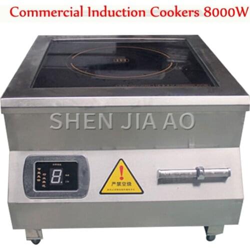 Commercial Induction Cookers 8000W High Power flat Induction Cooker Hotel Restaurant Canteen Electromagnetic Cooker 380V