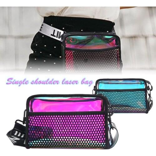 Holographic Clear Crossover Bag Shoulder Messenger Bag Sling Purse Transparent Waterproof Bag for Girl сумка через плечо