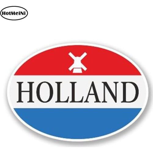 HotMeiNi 15cm x 10cm Holland Vinyl Decal Laptop Travel Luggage Car Sticker Bumper Helmet Waterproof Car Styling Accessories