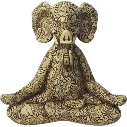 Innovative Yoga Elephant Statue Unique Resin Animal Yoga Poses Ornaments Office Home Decoration For Gift