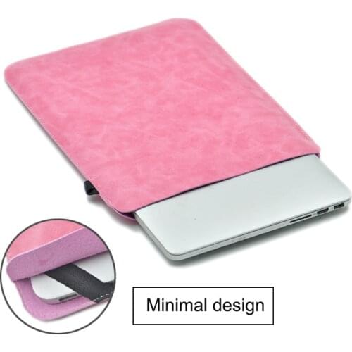 Mouse Pad Pouch NoteBook Case For HP X360 13 MacBook Air 12 13 Cover Retina Pro 13.3 15.4 15.6 16“ Laptop Sleeve Leather Bag