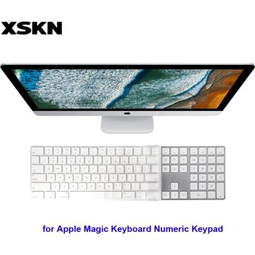XSKN Keyboard Skin for Apple iMac Magic Keyboard Numeric Keypad Clear TPU Waterproof Laptop Keyboard Cover Skin Protective Film