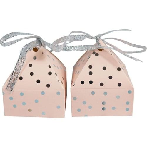 Creative Gold Foiling Gift Box for Party Baby Shower Paper Chocolate Boxes Package/Wedding Favours candy Boxes