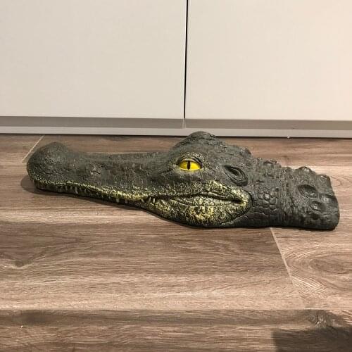 Creative Resin Simulation Floating Crocodile Head Animal Figurines Water pond decoy for Pool Statue Outdoor Garden Decoration