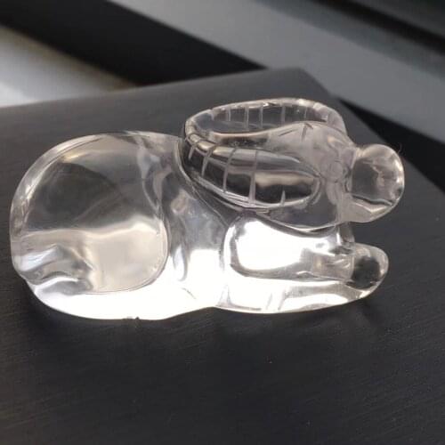 Natural crystal animal zodiac ox lovely decoration home show birthday present show sculpture office home decoration
