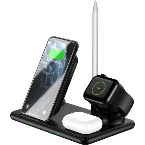 Multiple Devices 4 in 1 Wireless Charging Fast Charging charger for mobile phone watch 15W