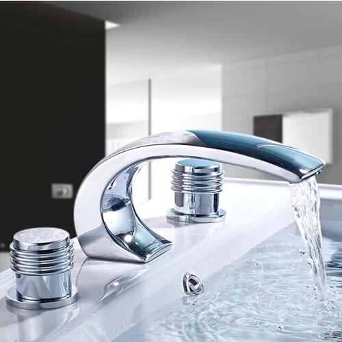 New arrivals fashion luxury basin faucet high quality water tap brass material Chrome plating widespread basin sink faucet