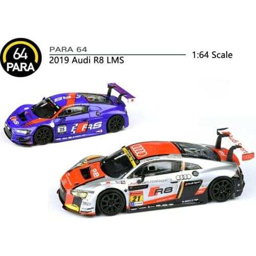 PARRA New 3 inches Models 1/64 Scale Audii R8 LMS 2019 Racing car Diecast Alloy Toy Cars 7cm For Collection Gift