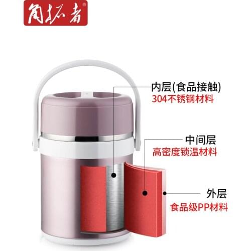 Portable Lunch Box Stainless Steel Long Insulation Barrel Soup Large Capacity Bento Box Meal Prep Lonchera Food Container ED50TH