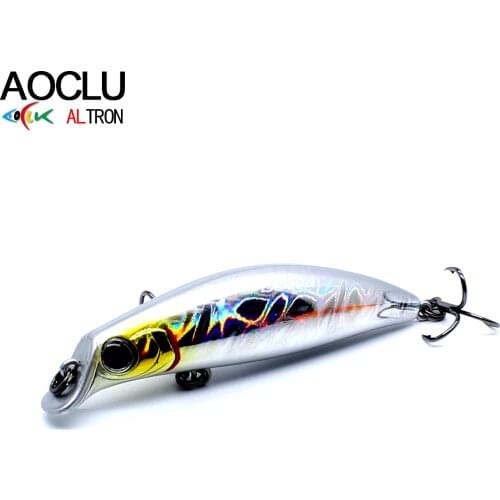 AOCLU Wobblers Jackbait 75mm 6.5g Hard Bait Minnow Crankbait Fishing Lure Bass Fresh Salt Water Tackle Floating Long Casting