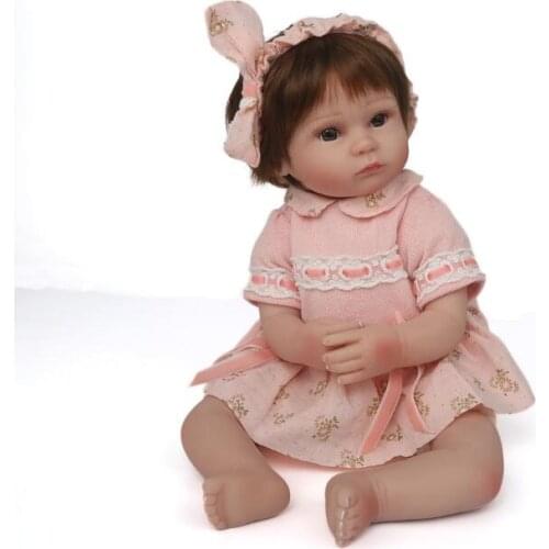 18inch reborn baby girl Education Toy Real Baby Lifelike Bebe Reborn Menina Bonecas Children Gifts realist silicone reborn dolls