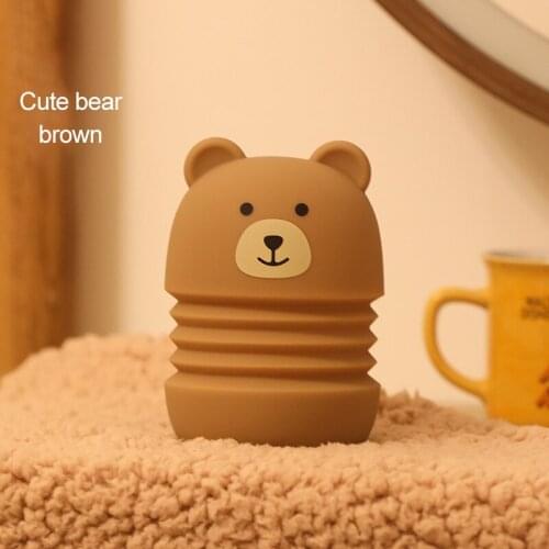 Collapsible Sensor Light USB Charging Cartoon Silicone LED Night Light Voice Control Induction Light For Cabinet Closet Room