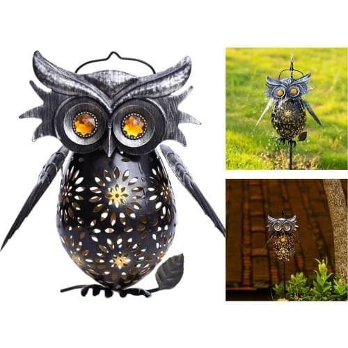 Solar Owl Lantern Light Outdoor Solar Lamp Decoration IP65 Garden Landscape Walkway Lawn Courtyard Warm White