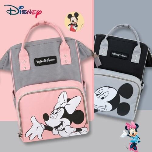 Disney Mickey Minnie USB Waterproof Stroller Diaper Bags For Mom Capacity Mummy Maternity Nappy Bag Nursing Bag For Baby New