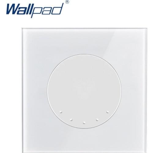Wallpad L6 White 1 Gang Tempered Glass Panel Reset Momentary Wall Rocker Switch For Roller Curtain Blind Doorbell
