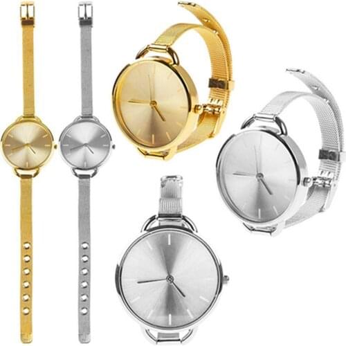 Women\s Fashion Ultra-thin Slim Mesh Strap Quartz Analog Wrist Bracelet Watch