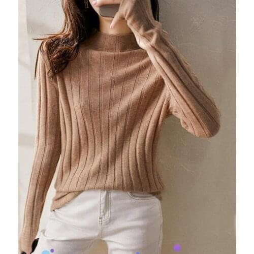 Women 2021 Autumn Winter New Solid Color Loose Jumpers Female Thin Knitted Pullover Tops Long Sleeve Casual Sweater Tops P395