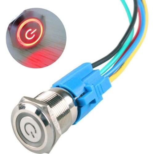 16mm Push Button Switch Flat Pins Type Switch Connector Pushbutton Socket Plug Factory Online Wholesale