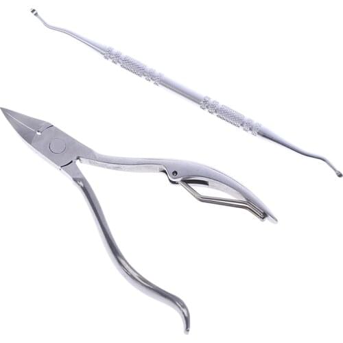 2PCS/Set Ingrown Toenails Pedicure Nail Correction Clipper Cutters Nail Care Tool Foot Care Tool