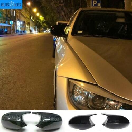 2PCS Carbon Fiber/ABS Mirror Cover E90 Car Rearview Mirror Cap Cover Direct Replace For BMW E90 E91 08-11 E92 E93 10-13 LCI