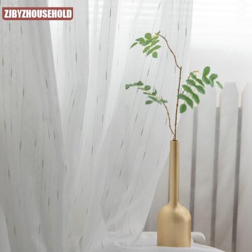 2021 New Modern Minimalist Jacquard Curtains White Curtains Bedroom Living Room Curtains Custom