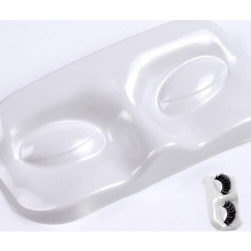30pcs 3D Empty EyeLashes Packing Tray Thicken Eyelashes Packing Box Eyelashes Packaging White Trays Eye Lash Tray Face Shape