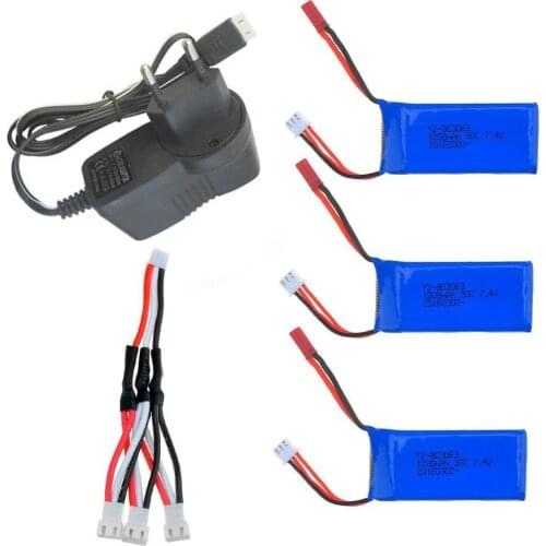 3pcs 7.4V 1200Mah 30C Lipo battery For Yizhan X6 MJX X101 Wltoys V353 V353B V666 V262 A949 A969 A979 K929 V912 V915 RC Drone