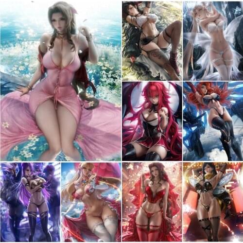 5D DIY Diamond Painting Cross Stitch Beauty Girl Mosaic Embroidery Art Full Square Round Drill Sexy Woman Rhinestone Wall Decor