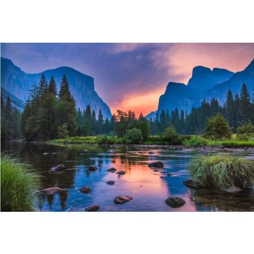 Diamond embroidery Lakes and mountains diamond painting cross stich diamond mosaic square needlework home decor pattern FG1158