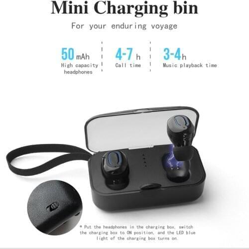 LIOEO Wireless Earbuds Bluetooth Earphones In-earphone Handfrees Noise Cancelltion BT 5.0 Storage box