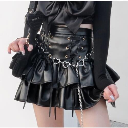 Cakucool Women's Leather Skirts