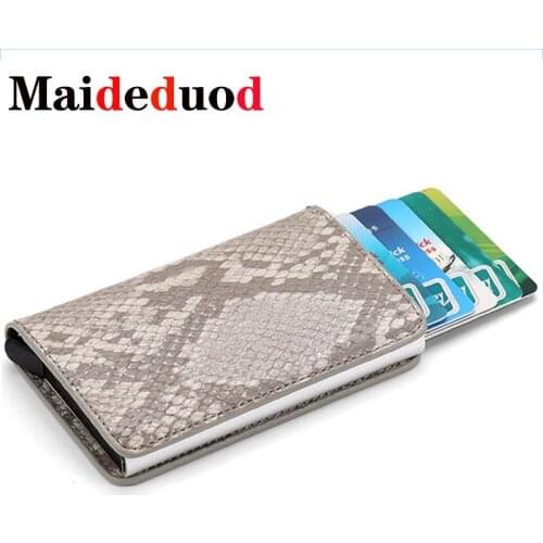 2020 Best seller Men Credit Card Holders Business ID Card Case Fashion Automatic RFID Card Holder Aluminium Bank Card Wallets
