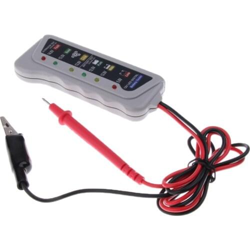 Car Truck 12V 6-LED Digital Battery Tester Voltmeter Alternator Analyzer