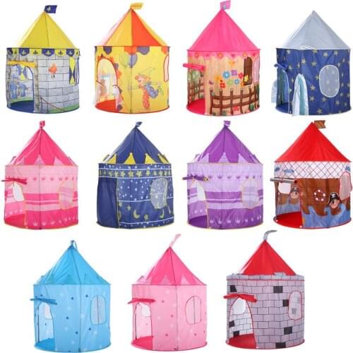 Kids Play Tents House Boys Girls Portable Indoor Outdoor Baby Hut Toys 135CM Princess Castle Play Tent Ball Toys Pool Tent