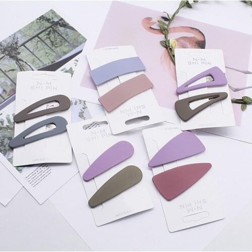 DHL 1000pair Baby Girls Hair Clips for Hair Styling Cute Matte Snap Clip Pin Metal Color Barrettes Hair Pin