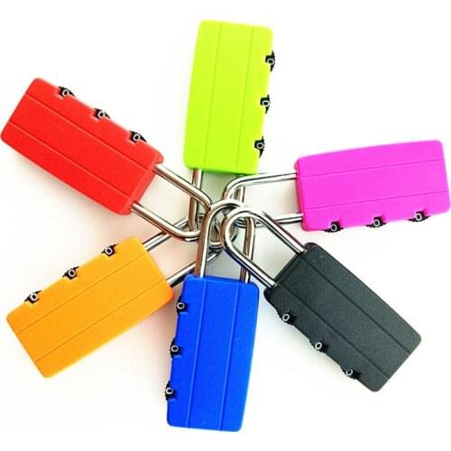 Cartoon New Combination Lock Padlock Multicolor Metal Travel Luggage Mini Cartoon Padlock 3 Digits Safety Tool