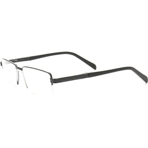 Men Business Fashion Ultralight Alloy Half-Rim Custom Made Myopia Glasses -1 to -6 Reading Glasses +1 to +4