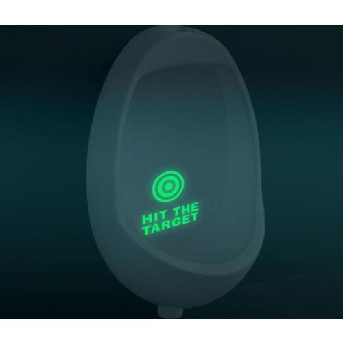 HIT THE TARGET Toilet Stickers Glow in the Dark Luminous DIY Waterproof Toilet Seat Stickers Reminder WC Decor