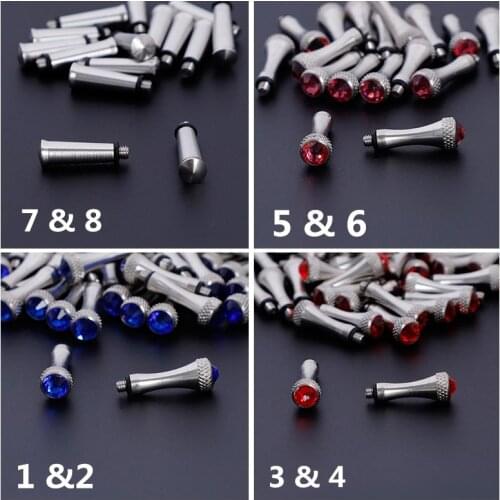 Mix Size 80pcs Gemstone Scissor Handle Finger tail 2.5/3.0mm 2 sizes 4colors Removable Finger Rest Scissors Tang Tail PJ-0005