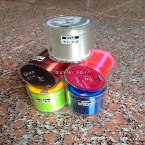 Whole Sale 100pcs/lot For Daiwa JUSTRON DPLS Superpower Nylon Fishing Line 500m Jigging Bottom Color Sport