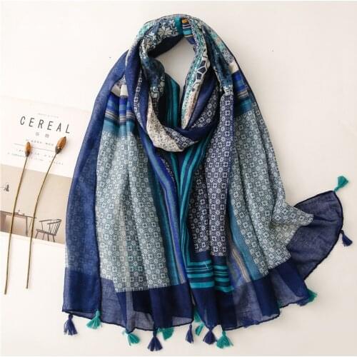 Large Size Spring Shawl Solid Color Long Women Hijab Scarf Gray Black Blue Muslim Head Wraps 190x110cm