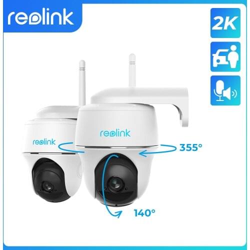 Reolink Argus PT 1080P Battery WiFi Camera Wireless PT Security Camera for Outdoor Indoor Security(2 Packs)