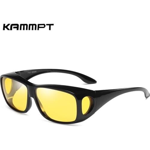 KAMMPT Driving Sunglass for Men/Women UV400 Night Vision Glasses Polarized Fishing Outdoor Sports Sunglasses Eyewear