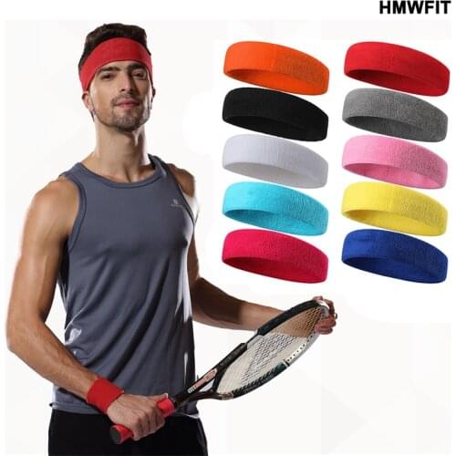 Sports Breathable Colorful Cotton Head Band Custom Logo Sweatband Headbands