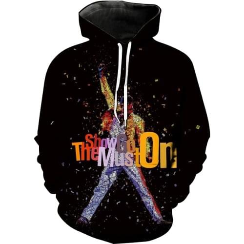 Queen 3D Print Hoodies Rock Band Sweatshirt Men Women Fashion Oversized Hoodie Hip Hop Pullover Singer Freddie Mercury Coat Male