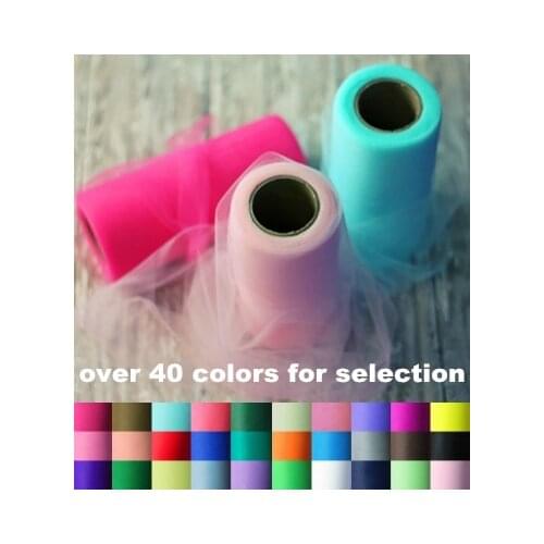 Over 40 colors TULLE Roll Spool 6"x100yd Tutu Wedding Gift Craft Bow Sheer Mesh Organza Ribbon Wedding decoration Party Gift Bow