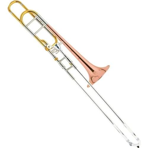 High grade gold brass bell Tenor Tuning Slide Trombone